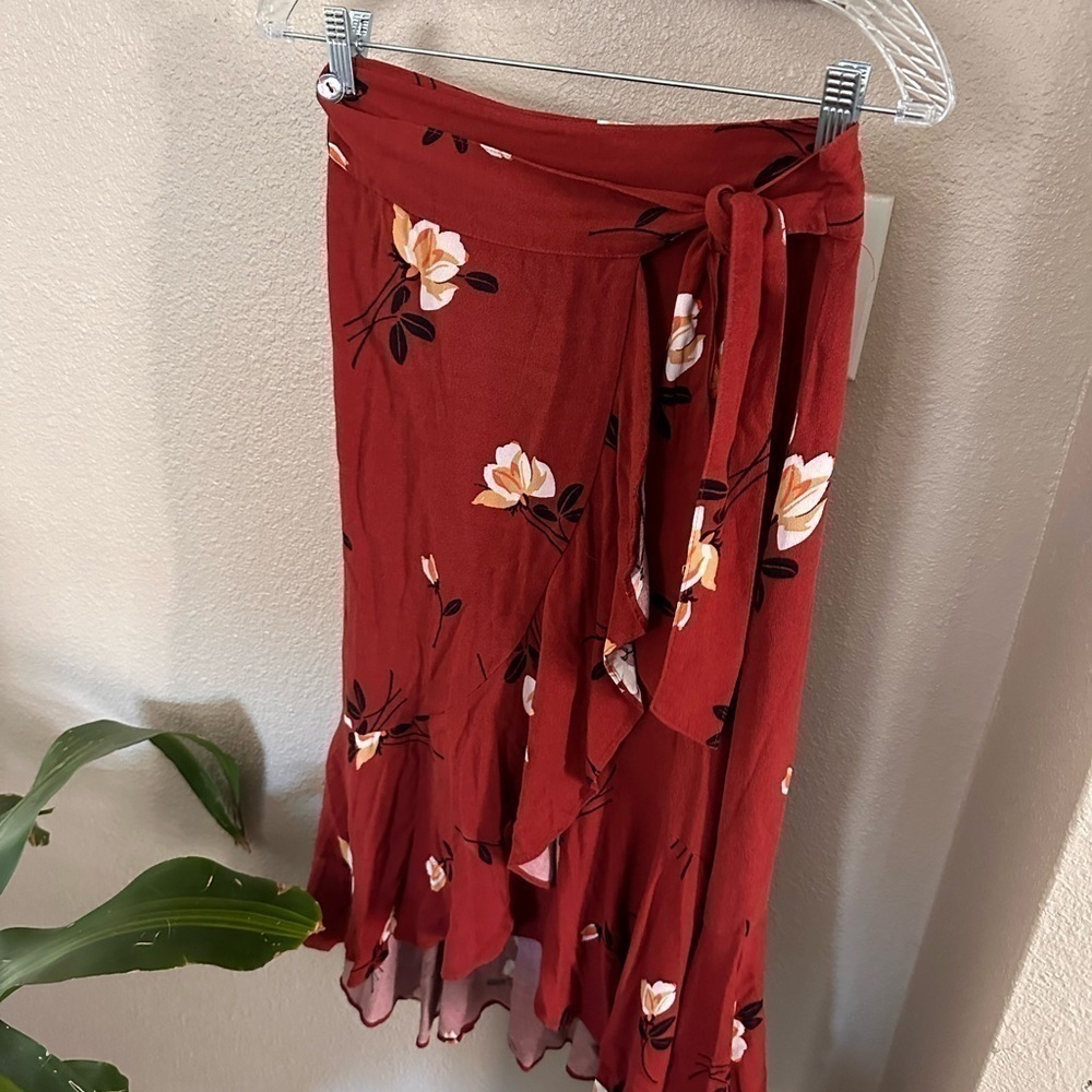 FREE People floral wrap skirt - Picture 2 of 7